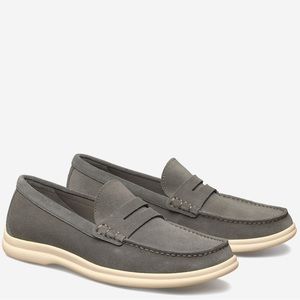 $250 Johnston & Murphy Size 9 Suede Natural Latex Sole Penny Loafer Shoes NWB